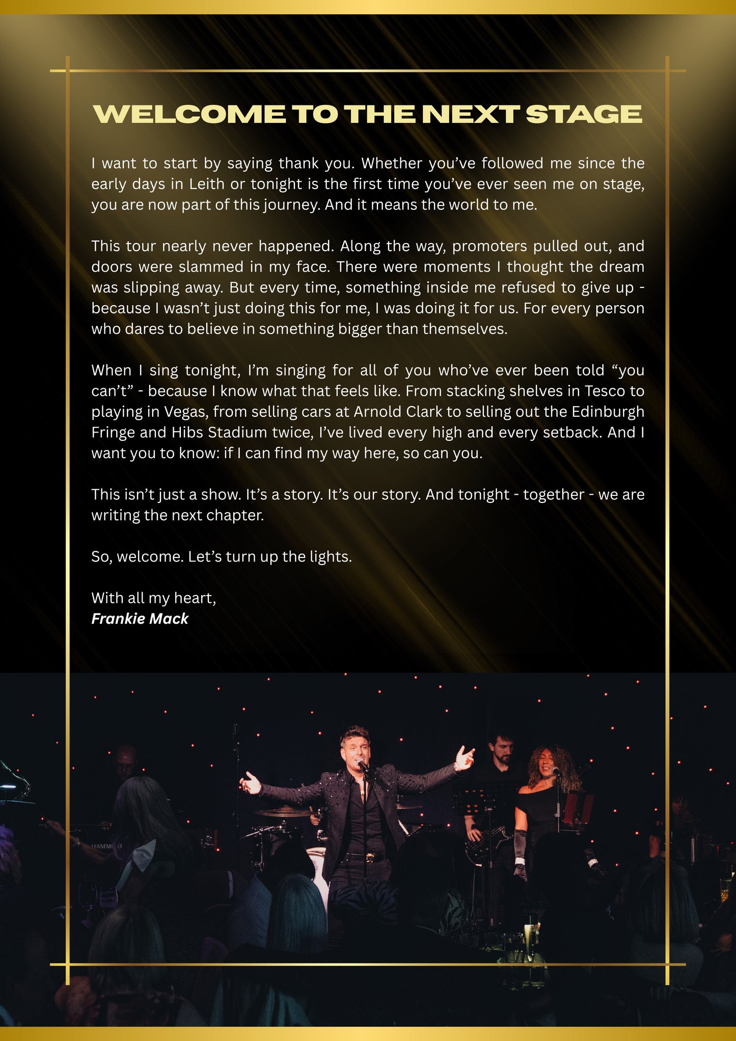 The Next Stage Limited Edition Souvenir Programme ( Pre-Order for Collection at Assembly Rooms ONLY )