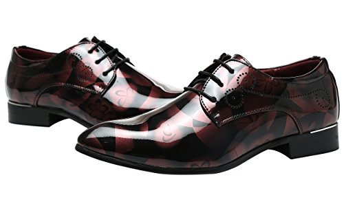 Stylish Mens Fashion Floral Dress Shoe Patent Leather - FrankieMackOfficial